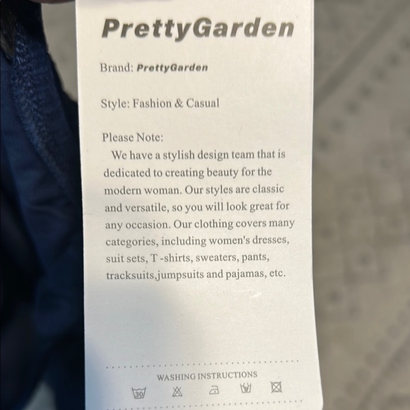 Pretty Garden Elegant Navy Blue Dress - Picture 6 of 7